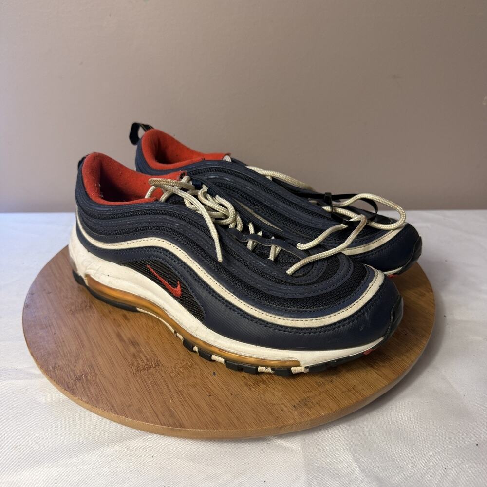 Nike Airmax 97 Midnight Navy Habanero Red Size Men 9